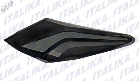 CUBIERTA FARO IZQ NEGRO GRIS