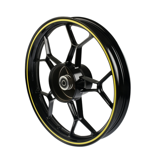 RIN TRAS NEGRO FILO AMARILLO