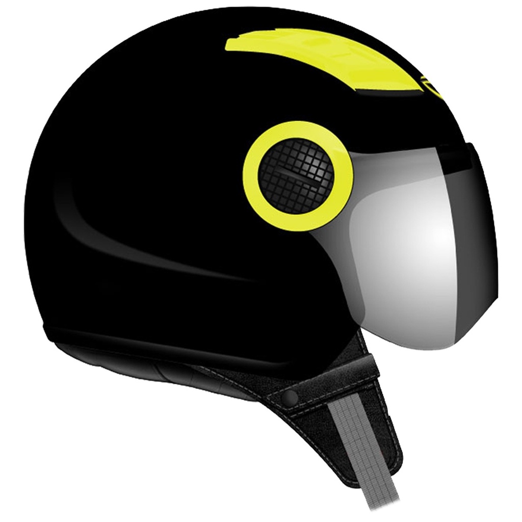 CASCO MEGA SOLID XL NEGRO AMARILLO