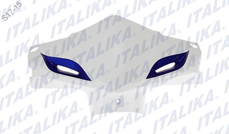 CUBIERTA FR MANUBRIO BLANCO VIVOS AZULES