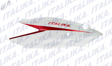 CUBIERTA COLA IZQ BLANCO VIVOS ROJOS