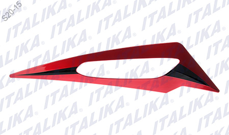 CUBIERTA LAMPARA LAT DER ROJO METALICO