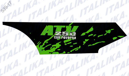 ETIQUETA CUBIERTA TANQUE IZQ NEGRO VERDE