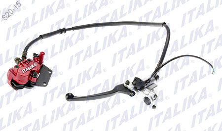 SISTEMA FRENO DEL ROJO METALICO CON LOGO