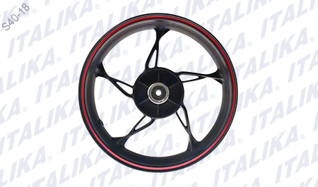 RIN TRAS NEGRO FILO ROJO