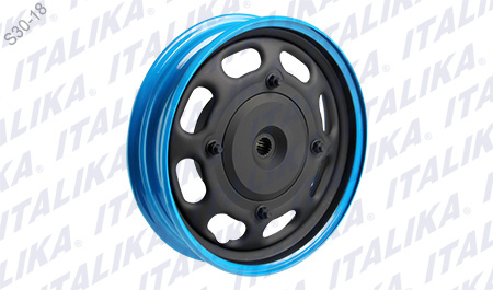 RIN TRAS NEGRO FILO AZUL CIAN