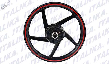 RIN TRAS NEGRO FILO ROJO Z