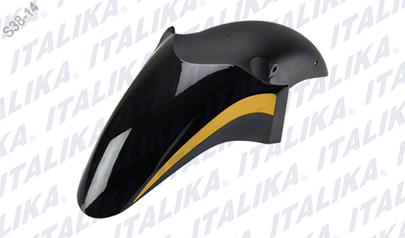 SALPICADERA DEL NEGRO VIVOS AMARILLOS