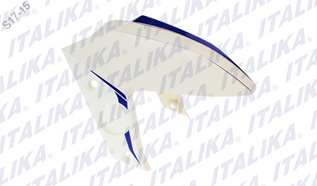 SALPICADERA DEL BLANCO VIVOS AZULES