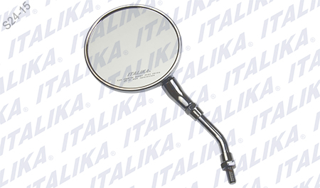 [F10010182] ESPEJO IZQ CROMADO CON LOGO Y LEYENDA