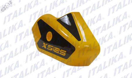 [F13010707] CUBIERTA HORQUILLA DER NEGRO AMARILLO