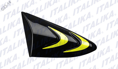 [F13011095] CUBIERTA DEC LAT IZQ NEGRO AMARILLO