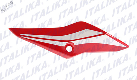 [F13011373] CUBIERTA COLA IZQ ROJO BLANCO