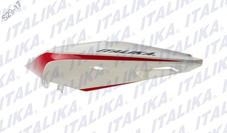 [F13011696] CUBIERTA COLA IZQ BLANCO ROJO