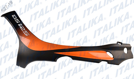 [F13012106] CUBIERTA IZQ NEGRO MATE NARANJA