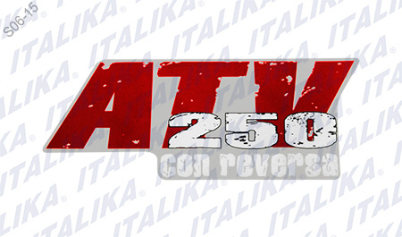 [F13020062] ETIQUETA ATV250 TANQUE COMBUSTIBLE