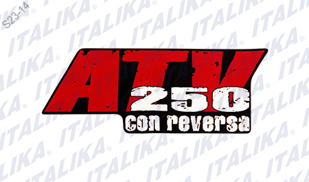 [F13020063] ETIQUETA ATV250 CON REVERSA