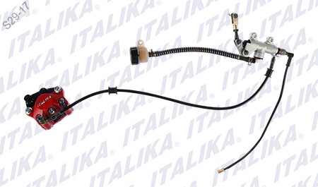 [F15020250] SISTEMA FRENO TRAS CALIPER ROJO CON LOGO