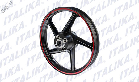 [F15030099] RIN TRAS NEGRO FILO ROJO