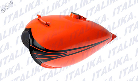 [F17010127] TANQUE COMBUSTIBLE NARANJA VIVOS NEGROS